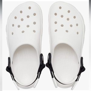 White Crocs with Adjustable Straps NWT